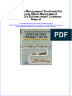 (Download PDF) Operations Management Sustainability and Supply Chain Management Canadian 3rd Edition Heizer Solutions Manual Full Chapter