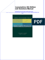 (Download PDF) Basic Econometrics 5th Edition Gujarati Solutions Manual Full Chapter