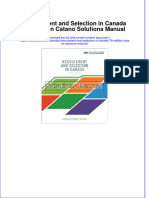 (Download PDF) Recruitment and Selection in Canada 7th Edition Catano Solutions Manual Full Chapter