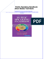 Instant Download PDF A Concise Public Speaking Handbook 4th Edition Beebe Test Bank Full Chapter