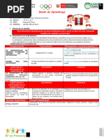 4° Grado SESION DE APRENDIZAJE #01 Exp. Diagnostica