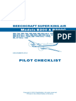 KA B200 & B200C Pilot Checklist