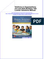 Instant Download PDF Human Relations in Organizations Applications and Skill Building 10th Edition Lussier Solutions Manual Full Chapter