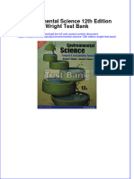 (Download PDF) Environmental Science 12th Edition Wright Test Bank Full Chapter