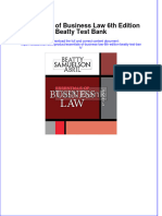 (Download PDF) Essentials of Business Law 6th Edition Beatty Test Bank Full Chapter