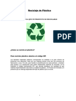 Reciclaje Del Plastico Ciclo 01 - 2016