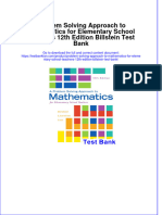 Instant Download PDF Problem Solving Approach To Mathematics For Elementary School Teachers 12th Edition Billstein Test Bank Full Chapter