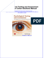 Instant Download PDF Psychological Testing and Assessment 9th Edition Cohen Solutions Manual Full Chapter