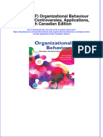 (Ebook PDF) (Ebook PDF) Organizational Behaviour Concepts, Controversies, Applications, 8th Canadian Edition All Chapter