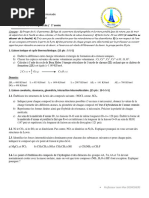 Devoir Chimie 1e Med - CHCL Mai2024