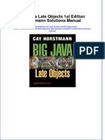 (Download PDF) Big Java Late Objects 1st Edition Horstmann Solutions Manual Full Chapter