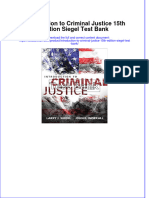 (Download PDF) Introduction To Criminal Justice 15th Edition Siegel Test Bank Full Chapter