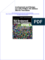 (Download PDF) Web Development and Design Foundations With HTML5 7th Edition Morris Test Bank Full Chapter