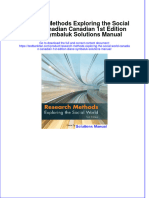 Instant Download PDF Research Methods Exploring The Social World Canadian Canadian 1st Edition Diane Symbaluk Solutions Manual Full Chapter