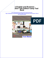 Instant Download PDF College English and Business Communication 10th Edition Camp Test Bank Full Chapter