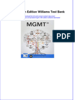 (Download PDF) MGMT 10th Edition Williams Test Bank Full Chapter