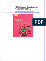 Full Download PDF of (Ebook PDF) Kidner's Casebook On Torts 15th Edition All Chapter