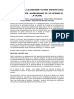 Gestion de La Calidad en Instituciones Universitarias