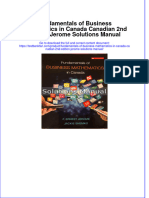 (Download PDF) Fundamentals of Business Mathematics in Canada Canadian 2nd Edition Jerome Solutions Manual Full Chapter