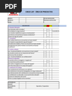 Check List - Área de Productos