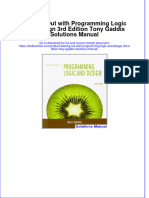 Instant Download PDF Starting Out With Programming Logic and Design 3rd Edition Tony Gaddis Solutions Manual Full Chapter