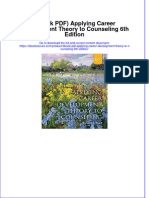 (Ebook PDF) (Ebook PDF) Applying Career Development Theory To Counseling 6th Edition All Chapter