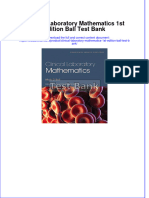 (Download PDF) Clinical Laboratory Mathematics 1st Edition Ball Test Bank Full Chapter