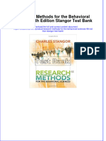 (Download PDF) Research Methods For The Behavioral Sciences 4th Edition Stangor Test Bank Full Chapter