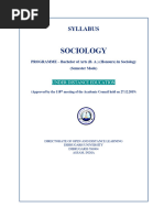 Syllabus Format BA Sociology (Honors)