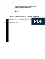 Reporte Extenso DETECCIÓN DE FALLAS EN LA OPERACIÓN DE LA