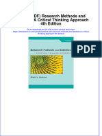 1307full Download PDF of (Ebook PDF) Research Methods and Statistics: A Critical Thinking Approach 4th Edition All Chapter