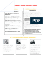 Fiche de Révision Chapitre H7 Histoire - Métropole Et Colonies