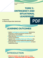 Topic 3 - CONTINGENCY AND SITUATIONAL LEADERSHIP