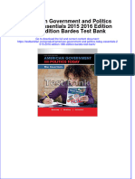 (Download PDF) American Government and Politics Today Essentials 2015 2016 Edition 18th Edition Bardes Test Bank Full Chapter