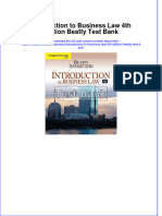 (Download PDF) Introduction To Business Law 4th Edition Beatty Test Bank Full Chapter