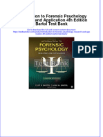 (Download PDF) Introduction To Forensic Psychology Research and Application 4th Edition Bartol Test Bank Full Chapter