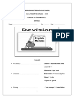 English Revision Booklet - Answer Key