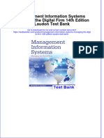 Instant Download PDF Management Information Systems Managing The Digital Firm 14th Edition Laudon Test Bank Full Chapter