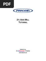 ProCAM II 2.5 Axis Mill Tutorial