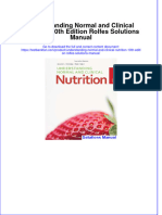 Instant Download PDF Understanding Normal and Clinical Nutrition 10th Edition Rolfes Solutions Manual Full Chapter