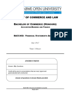 Faculty of Commerce and Law B C (H) : Achelor OF Ommerce Onours