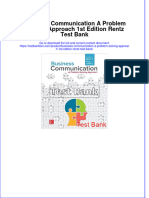 (Download PDF) Business Communication A Problem Solving Approach 1st Edition Rentz Test Bank Full Chapter