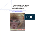 (Download PDF) Biological Anthropology The Natural History of Humankind 4th Edition Stanford Test Bank Full Chapter