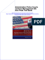 (Download PDF) Justice Administration Police Courts and Corrections Management 8th Edition Peak Test Bank Full Chapter