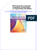 (Ebook PDF) (Ebook PDF) Precalculus: Concepts Through Functions, A Unit Circle Approach To Trigonometry 4th Edition All Chapter