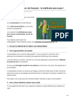 Dissertation Au Bac de Franã Ais La Mã©thode Pas-Ã - Pas