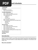 Electrical Load Schedule - Open Electrical