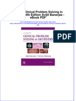 Full Download PDF of Odell's Clinical Problem Solving in Dentistry 4th Edition Avijit Banerjee - Ebook PDF All Chapter