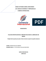 Plan de Exportación Del Orégano Boliviano Hacia El Mercado de Brasil 2019-2022 Corregido