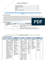 3° Grado - Unidad de Aprendizaje N°01